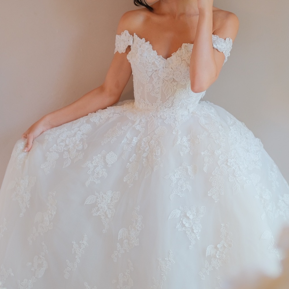 Monique Lhuillier Custom Gianna Wedding Dress-Worn Once, Professionally Cleaned - Picture 7 of 16